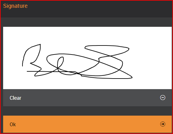 Terms and Conditions Screen